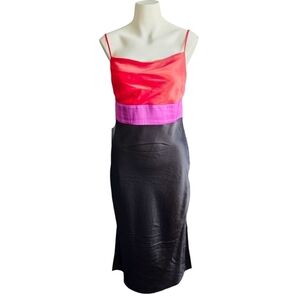 Express Dress Womens Small Black Red Purple Slip Dress Dark Romantic Vamp Y2K